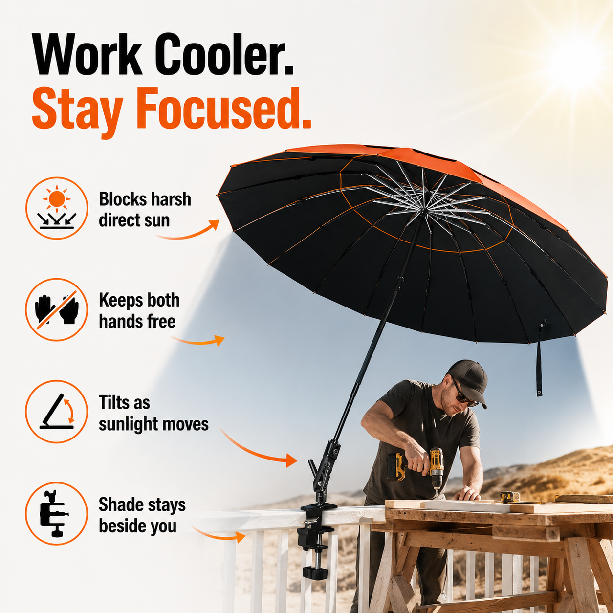 MagniShade Pro - Hands-Free Shade Anywhere