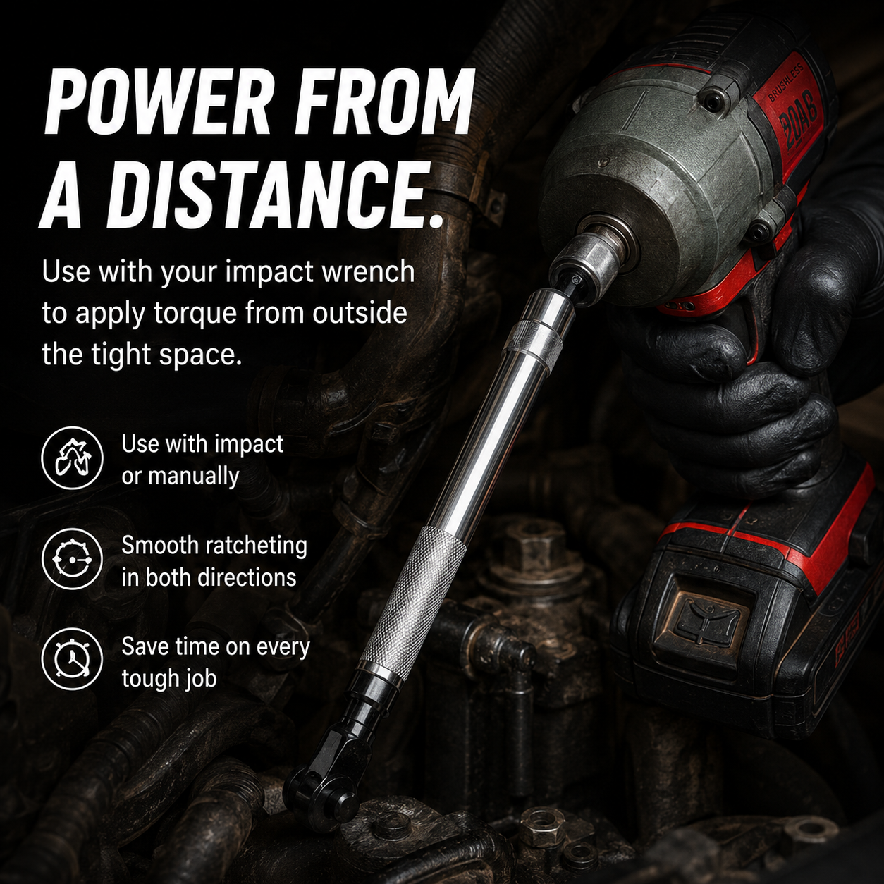 TorqueReach™ Remote Impact Ratchet