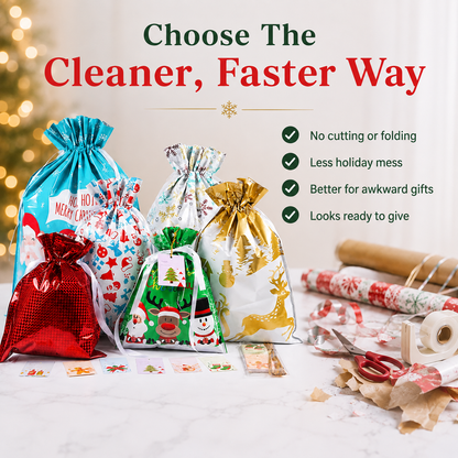 HolidayEase™ 50-Piece Gift & Tag Wrap Set